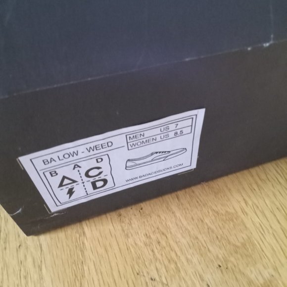 Bad Acid UNIF BA LOW - WEED women's 8.5 men 7 Canvas Sneaker Shoes - Picture 5 of 5